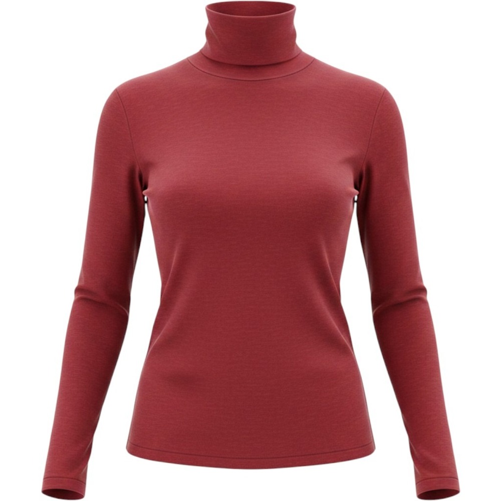 IMAN Top Women Large Red Cowl Neck Ruched Side Long Sleeve Chic Modern NEW